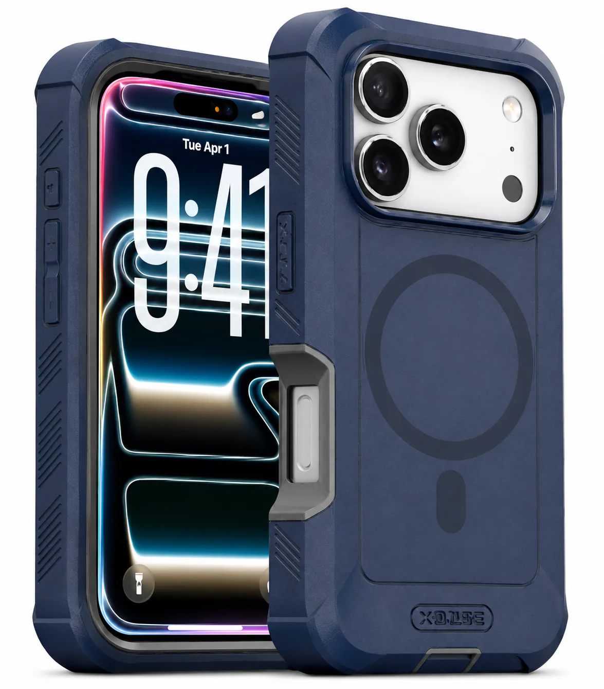 Forro XBASE Boulder con MagSafe para iPhone 17 Pro Max en color azul