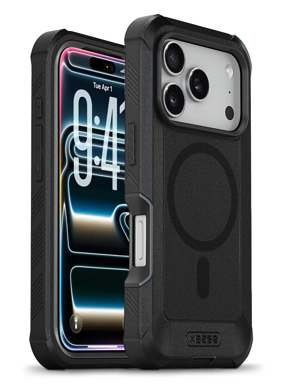 Forro XBASE Boulder con MagSafe para iPhone 17 Pro Max en color negro