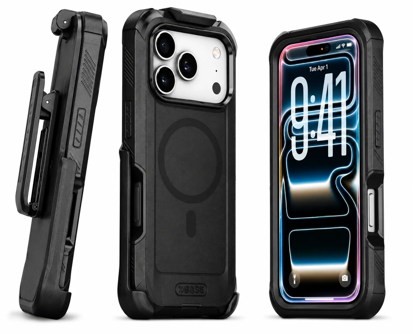 Forro XBASE Boulder con MagSafe para iPhone 17 Pro Max en color negro