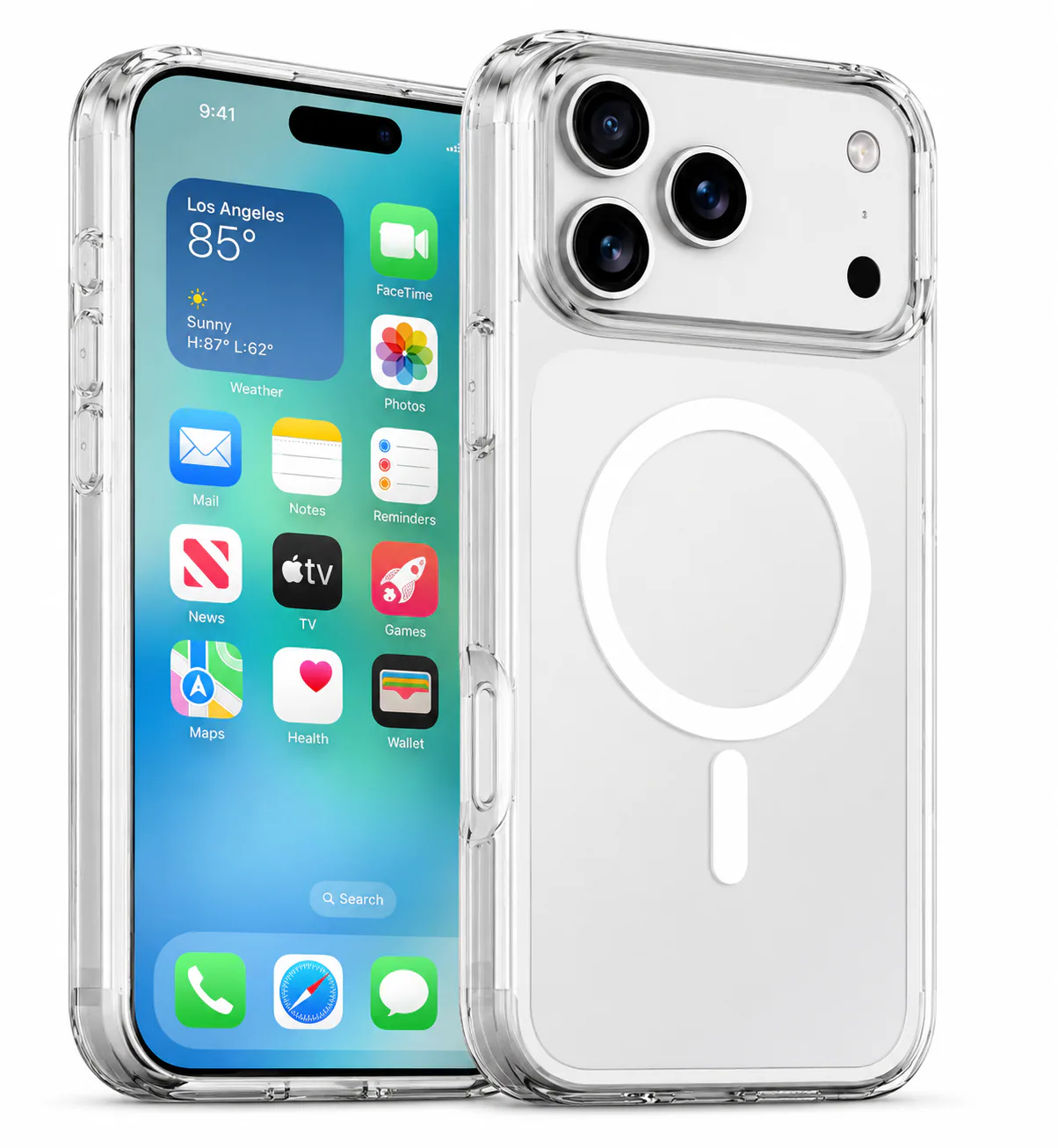 Forro XBASE Crystalline Pro con MagSafe para iPhone 17 Pro color transparente