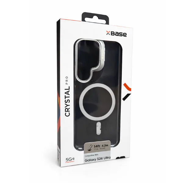 Forro XBASE DuoHybrid con base para Samsung S26 Ultra color transparente