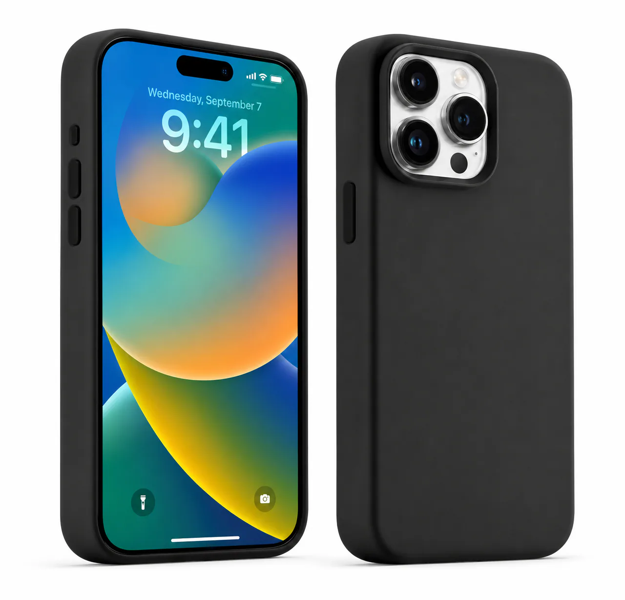 Forro XBASE silicona líquida con MagSafe para iPhone 15 Pro Max en color negro