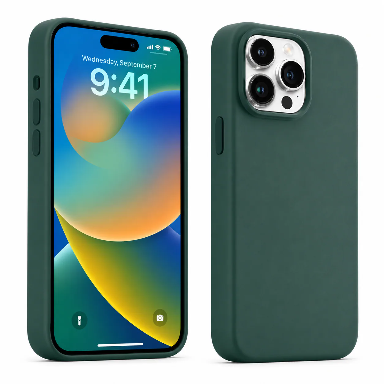 Forro XBASE silicona líquida con MagSafe para iPhone 15 Pro Max color verde