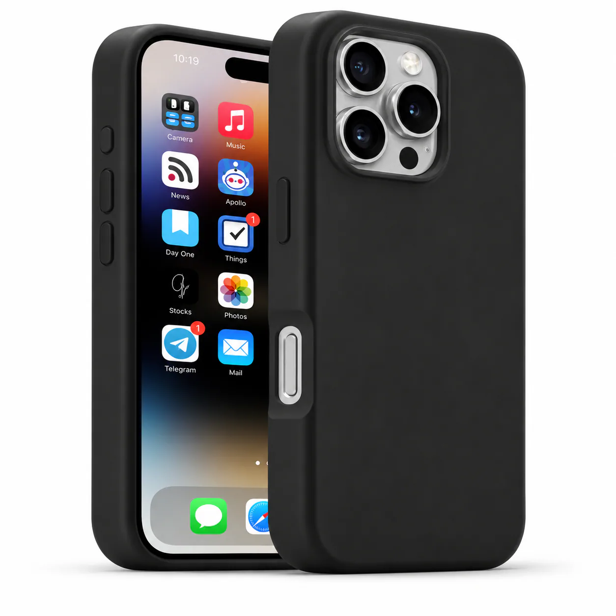 Forro XBASE silicona líquida con MagSafe para iPhone 16 Pro Max en color negro
