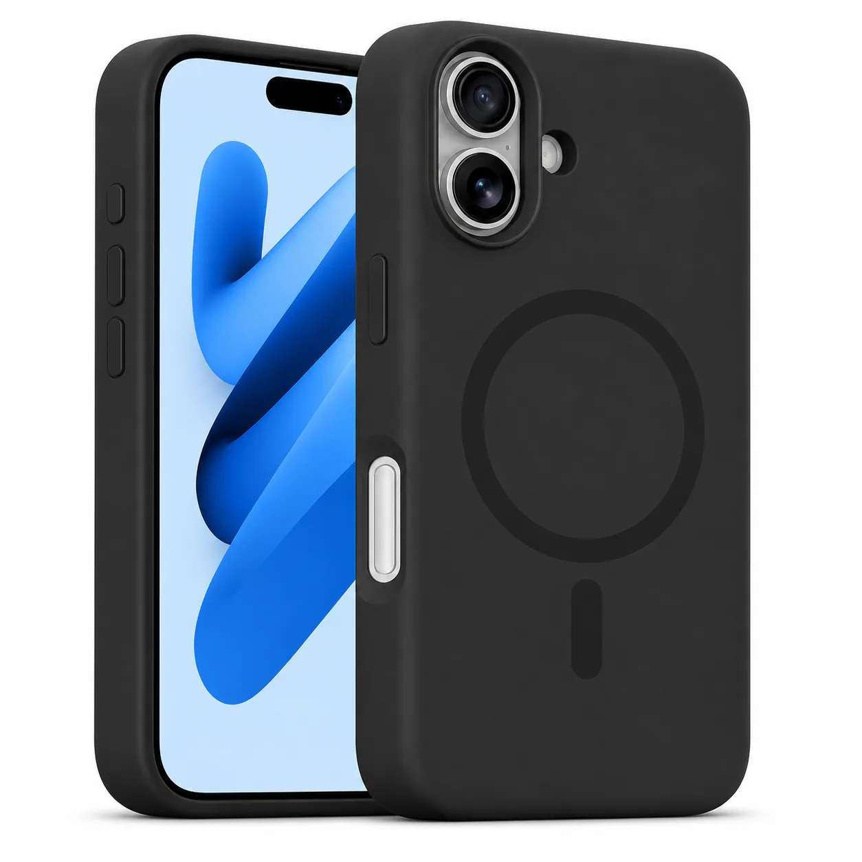 Forro XBASE silicona líquida con MagSafe para iPhone 17 en color negro