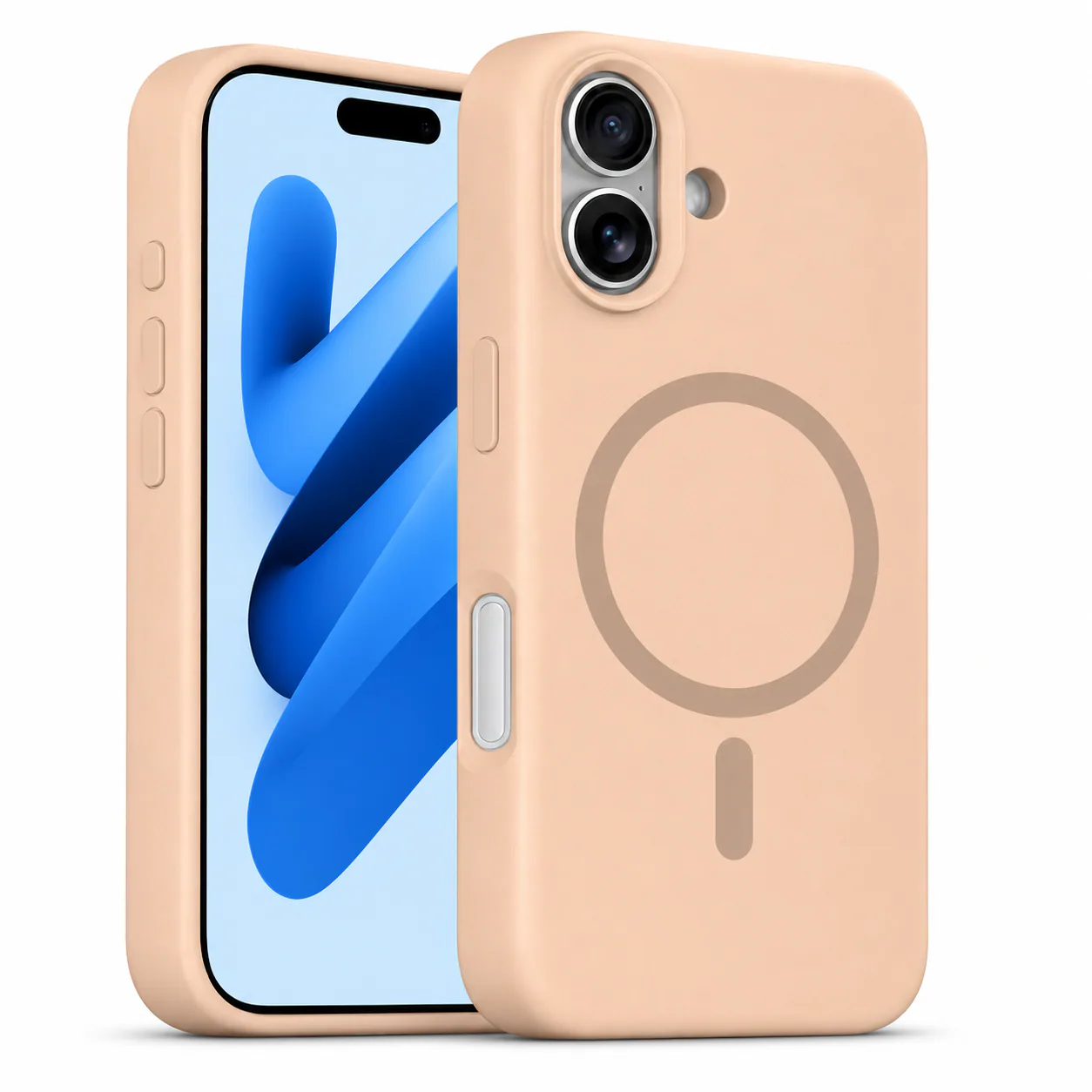 Forro XBASE silicona líquida con MagSafe para iPhone 17 color oro desierto