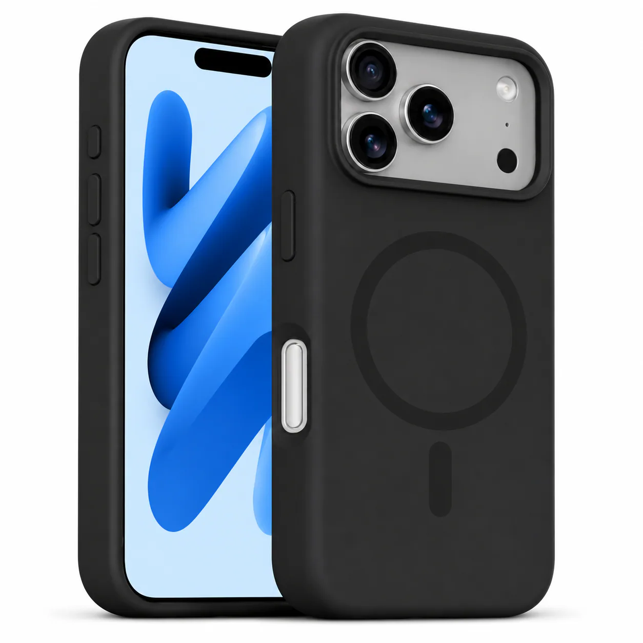 Forro XBASE silicona líquida con MagSafe para iPhone 17 Pro Max en color negro