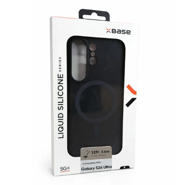 Forro XBASE silicona líquida con MagSafe para Samsung S26 Ultra en color negro