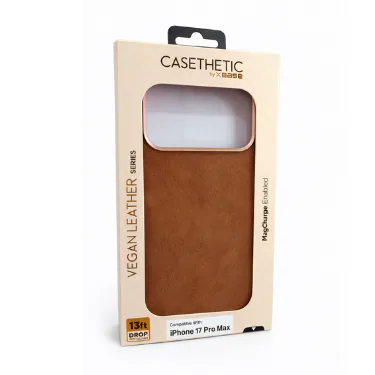 Forro XBASE Suede con MagSafe para iPhone 17 Pro Max color café