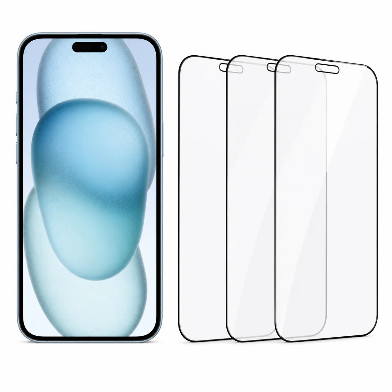 Protector de pantalla DEKEN 3 en 1 para iPhone 15