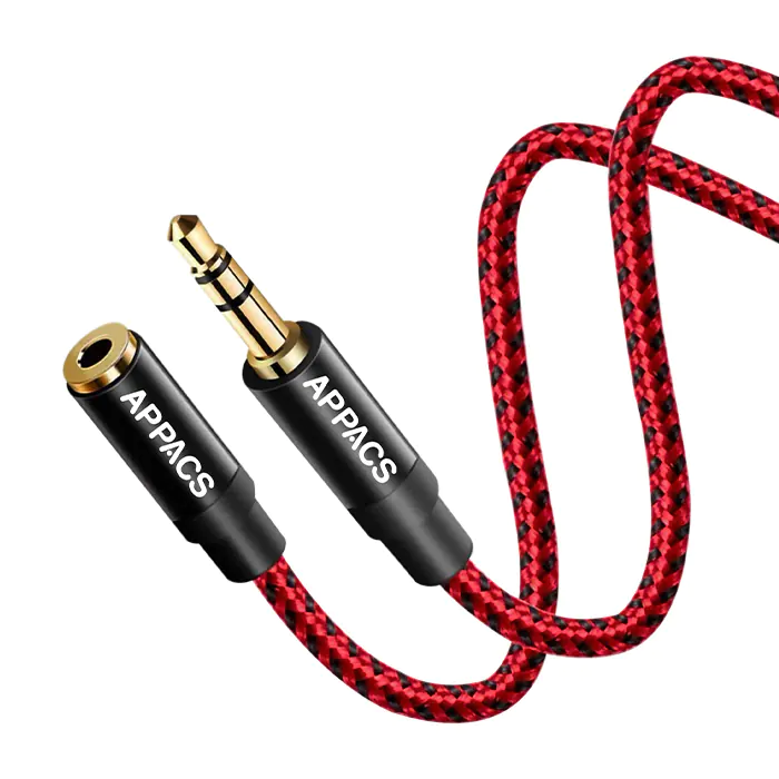 Imagen de Adaptador de audio APPACS Adaptador auxiliar para audio de macho a hembra