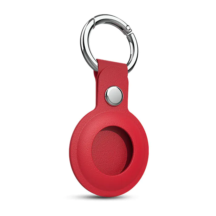Hypergear AirCover Vegan Leather Keyring for AirTag Red