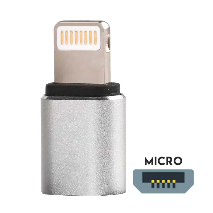 Imagen de KX-10 Krieg Adaptador Lightning a Micro USB Gris Plata