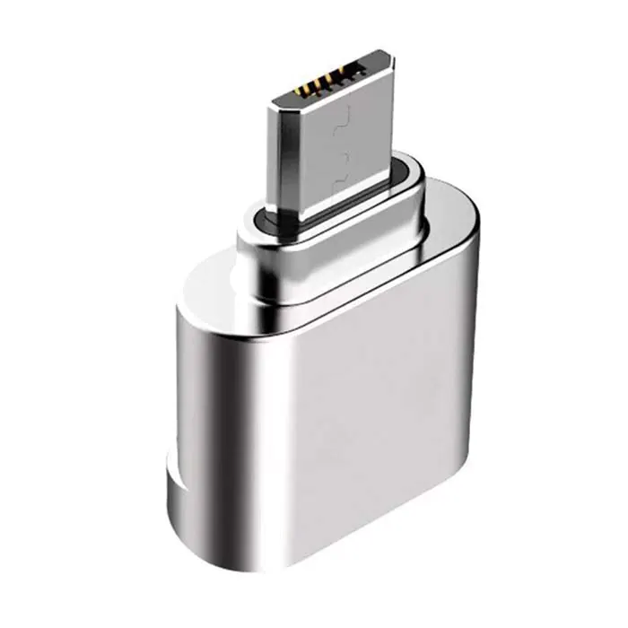 KX-15 Krieg Adaptador Micro USB a Lector de Tarjeta SD Gris Plata
