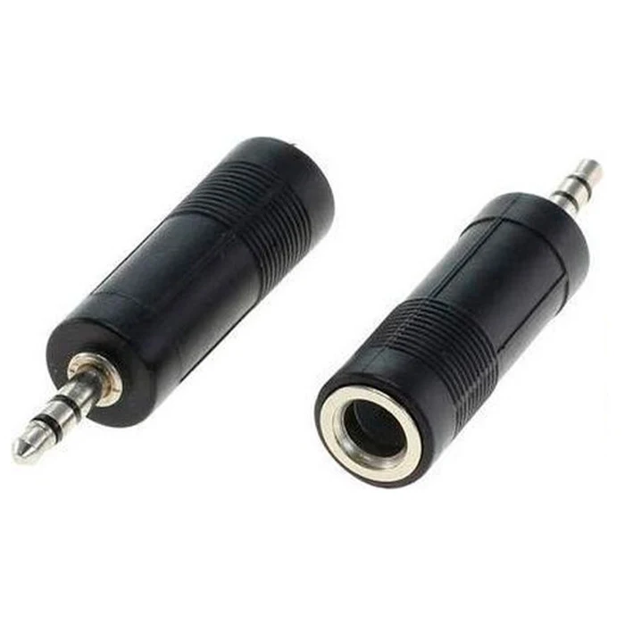 KX-38 Krieg Adaptador Jack 3.5mm M a 6.5mm H Negro