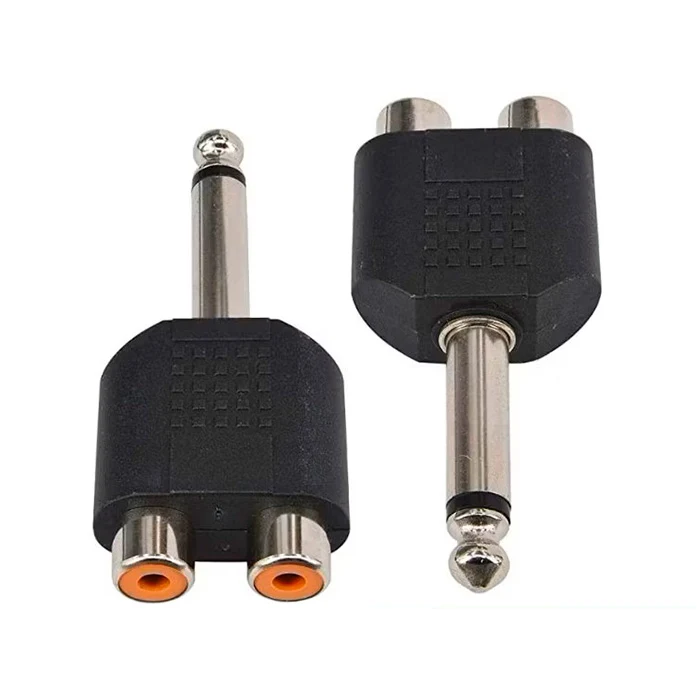 Imagen de KX-41 Krieg Adaptador Jack 6.5mm M a (2) RCA H Negro