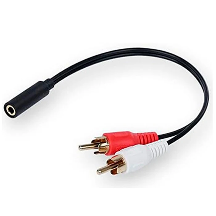 KX-44 Krieg Jack 3.5mm H a (2) RCA M Negro