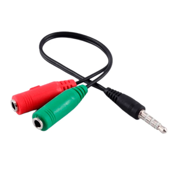 KX-19 Krieg Jack 19CM audio/Microfono (2) 3.5mm H a 3.5mm M Negro