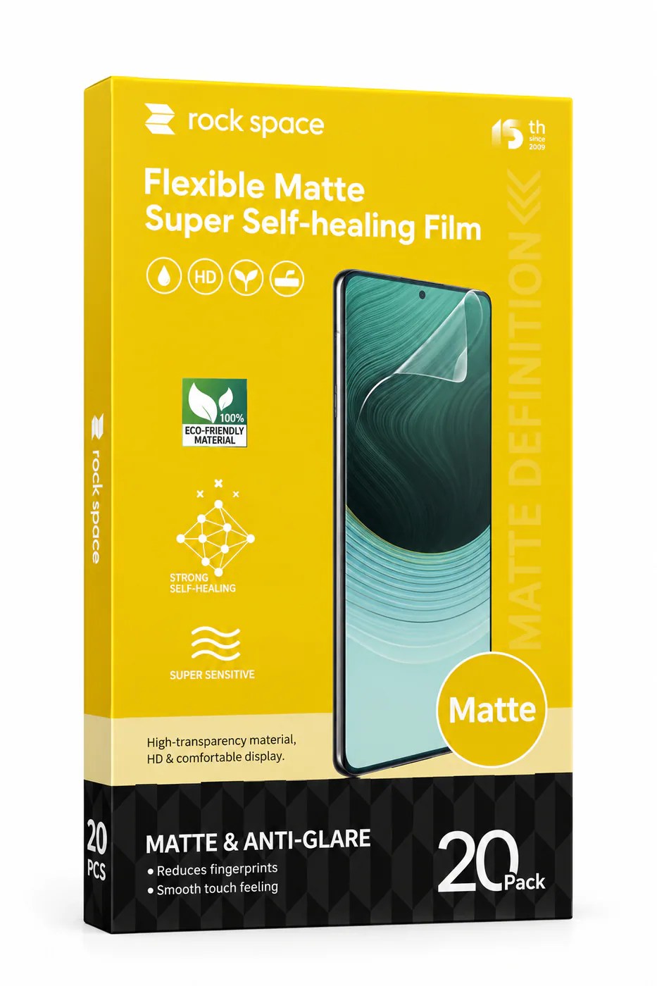 Imagen de ROCKSPACE Lámina matte auto reparable pack de 20