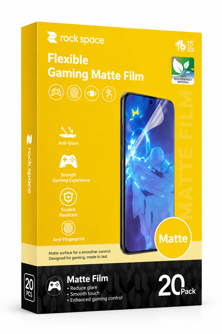 Imagen de Rock Space Lamina Matte Gaming T/M (Pack X 20 pzs)