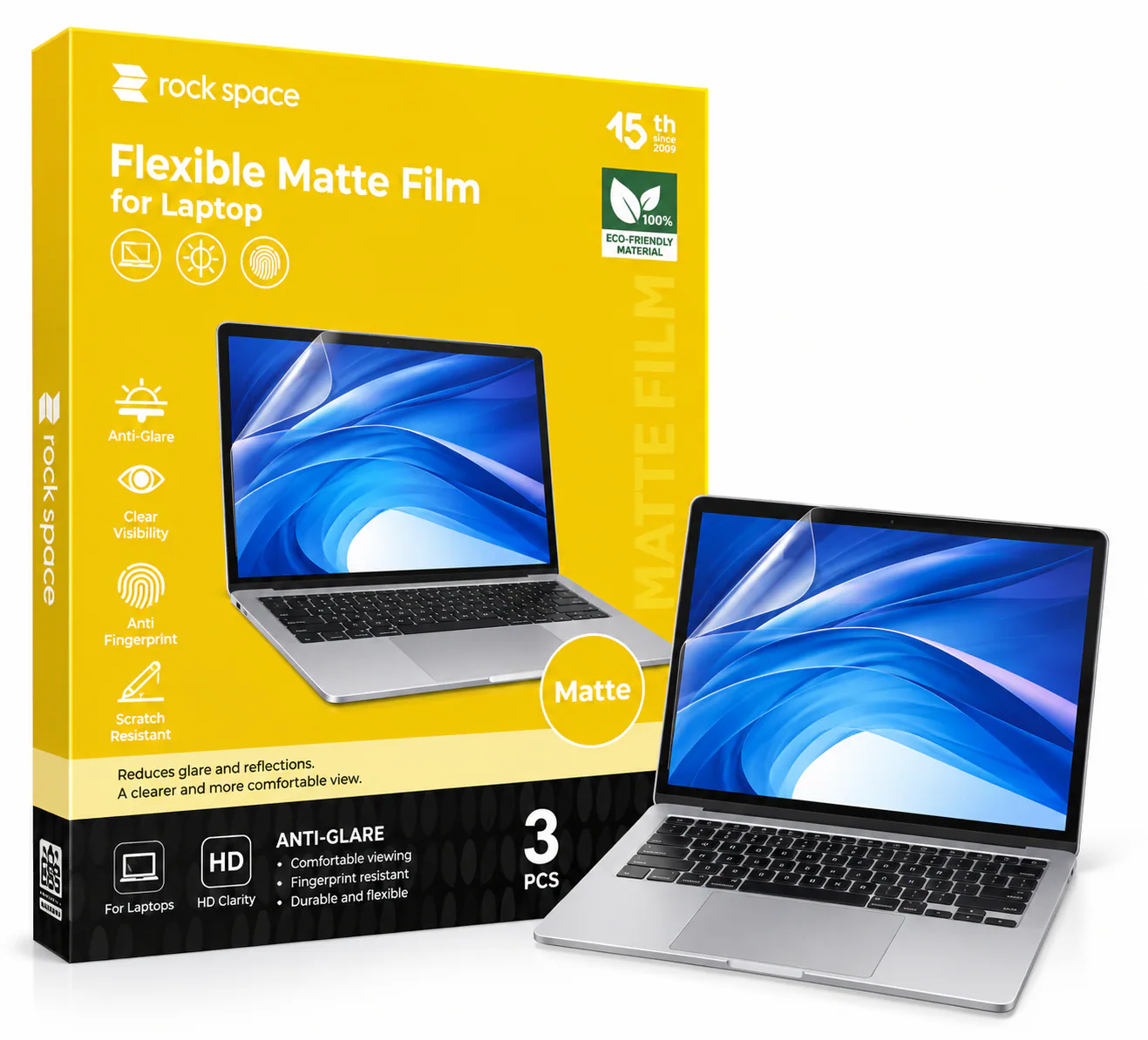 Imagen de Rock Space Lamina Matte Gaming T/XL (Pack X 3 pzs)